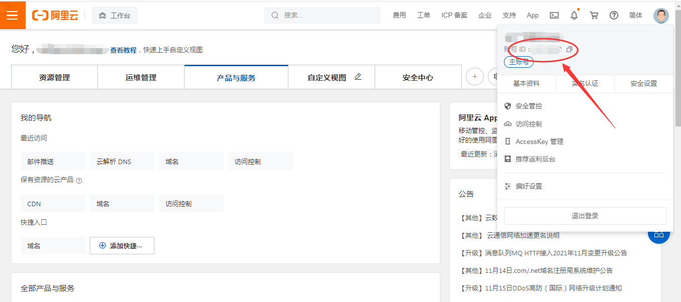 Read more about the article 阿里云ID查询说明